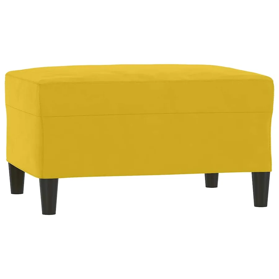 Ensemble de canapés 3 pcs avec coussins jaune velours - 5