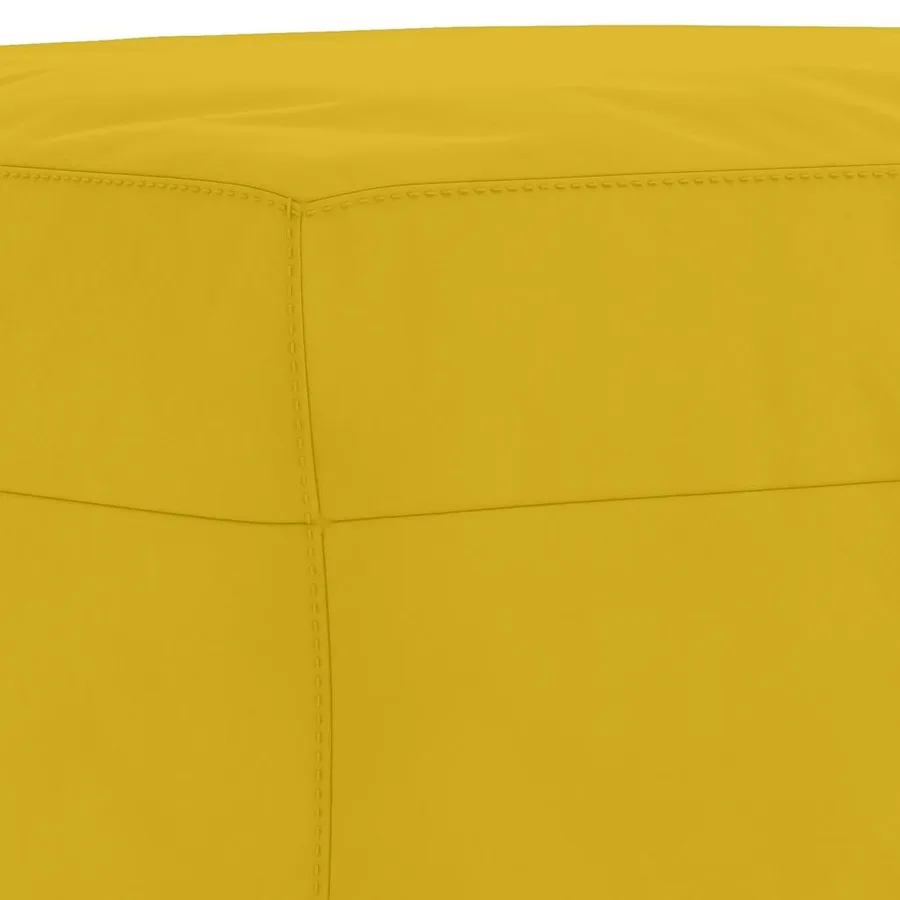 Ensemble de canapés 3 pcs avec coussins jaune velours - 8