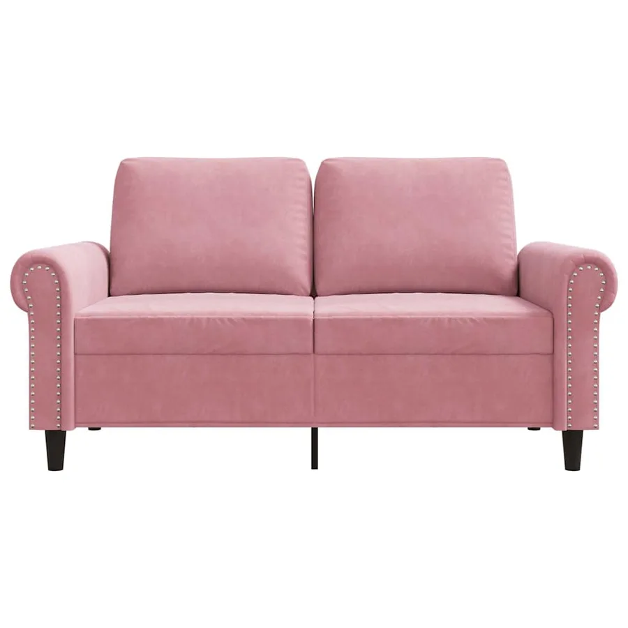 Canapé à 2 places Rose 120 cm Velours - 4
