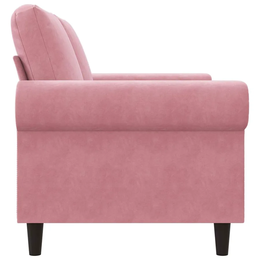 Canapé à 2 places Rose 120 cm Velours - 5