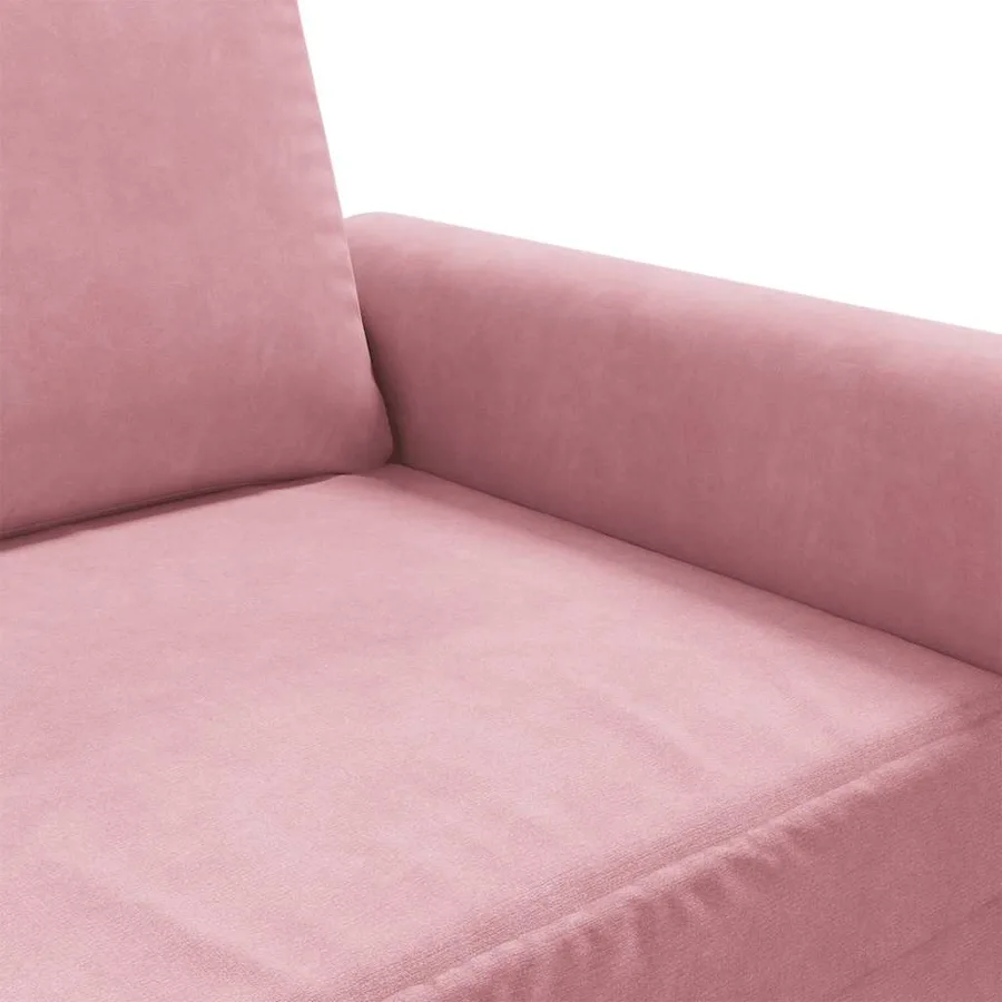 Canapé à 2 places Rose 120 cm Velours - 7