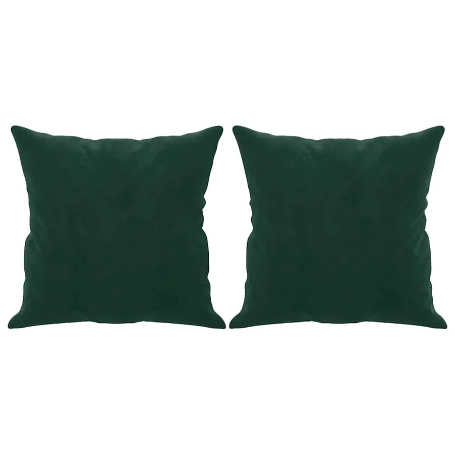 Canapé 2 places avec oreillers vert foncé 140 cm velours - 5