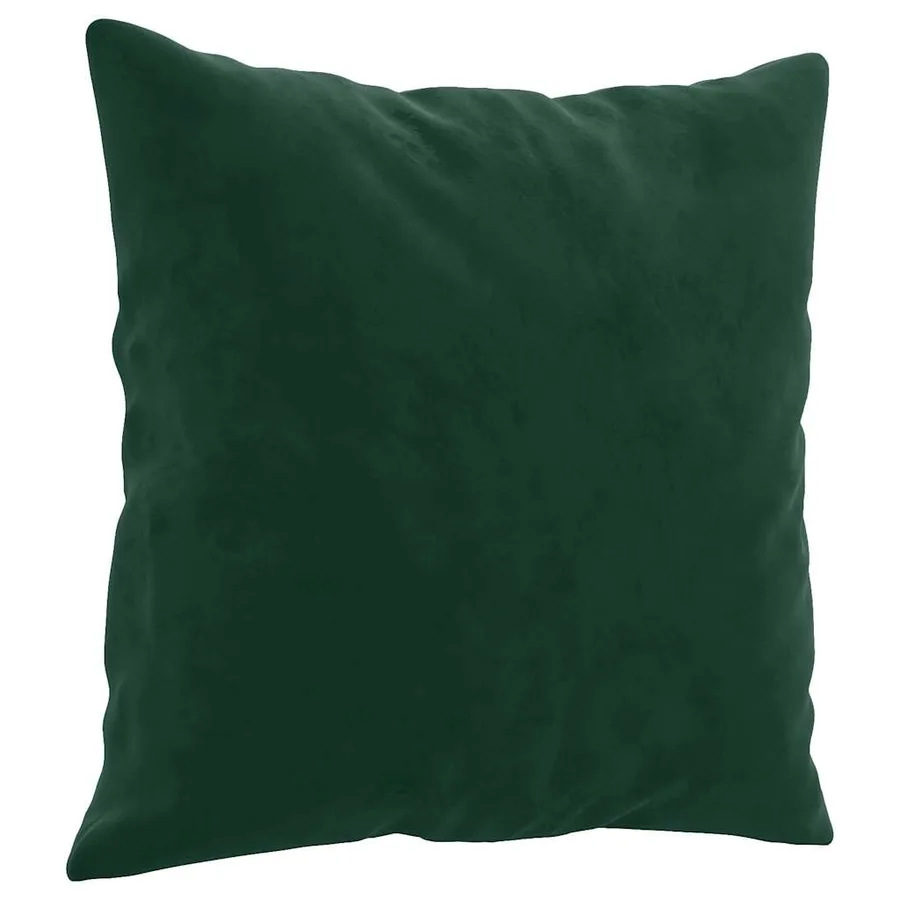 Canapé 2 places avec oreillers vert foncé 140 cm velours - 6