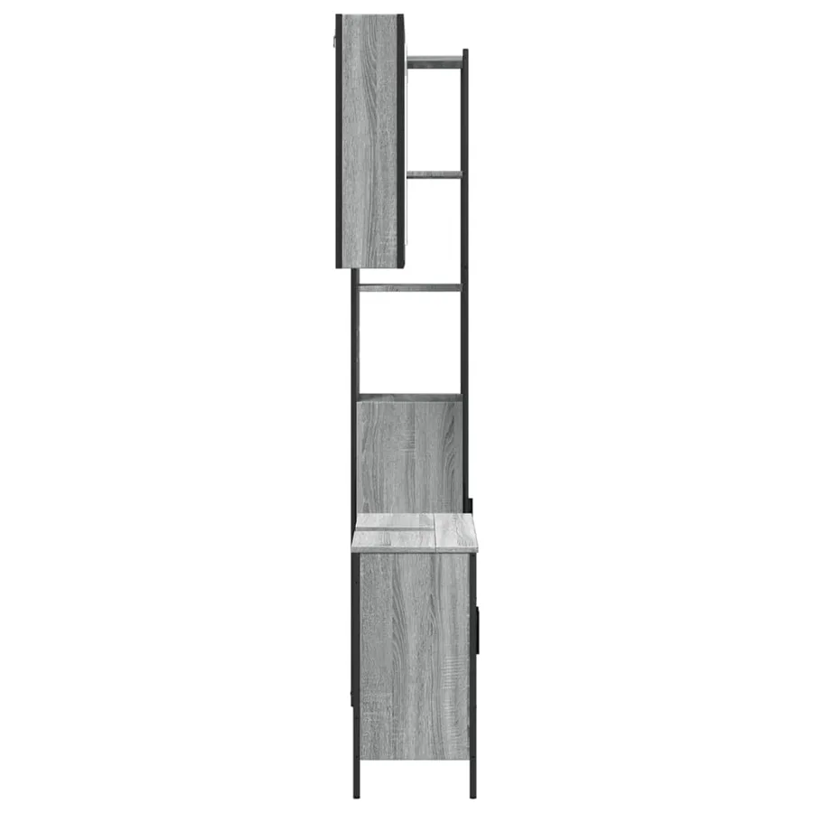Ensemble d'armoires de salle de bain 3 pcs sonoma gris - 7