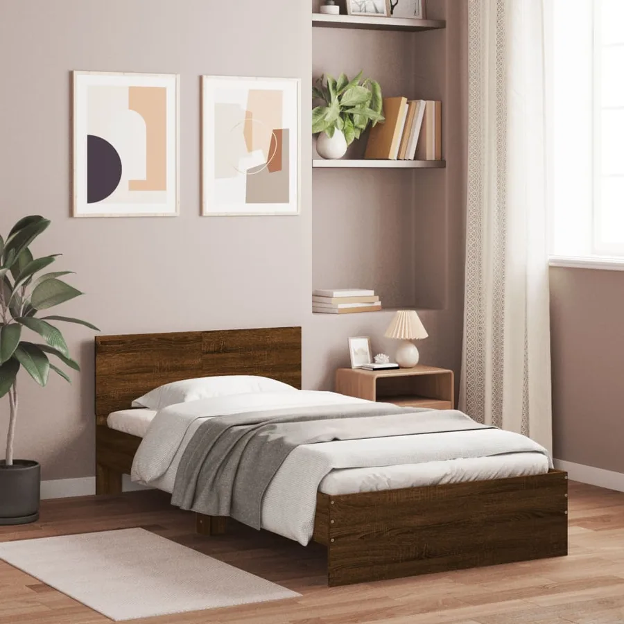 Cadre de lit sans matelas avec lumières LED 100x200 cm - 3