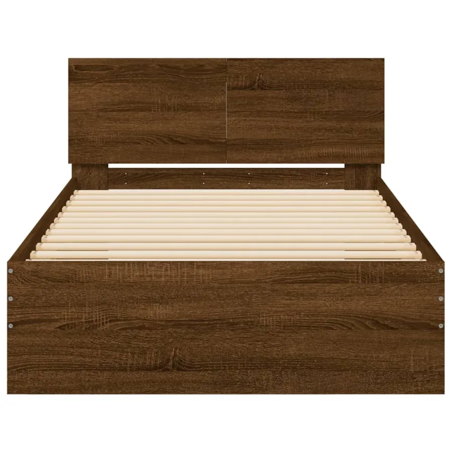 Cadre de lit sans matelas avec lumières LED 100x200 cm - 7