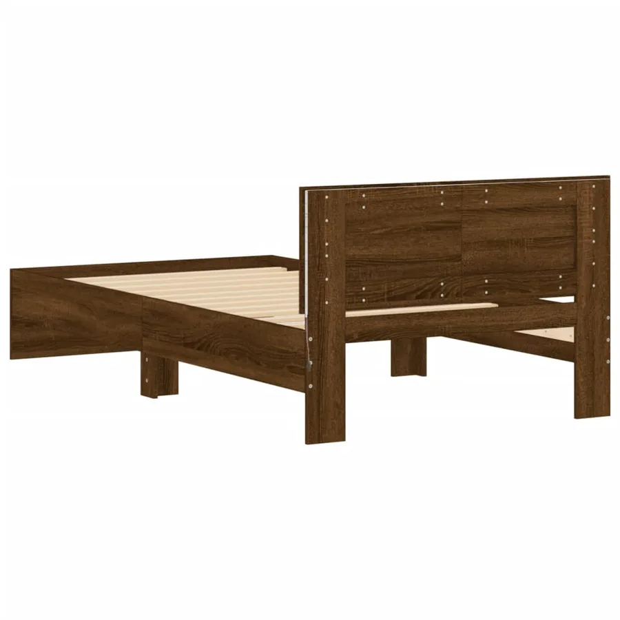 Cadre de lit sans matelas avec lumières LED 100x200 cm - 9