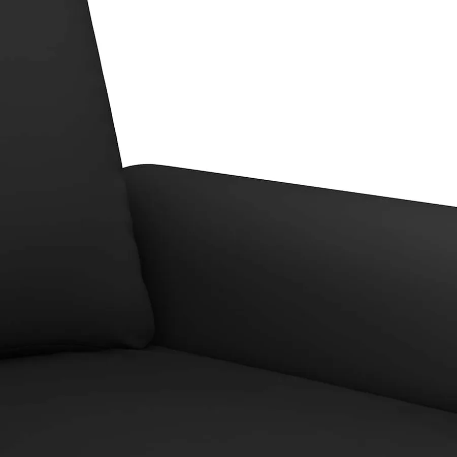 Ensemble de canapés 3 pcs avec coussins Noir Velours - 6