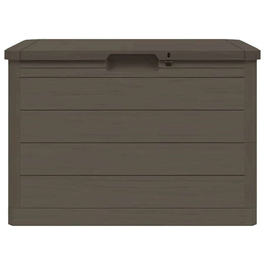 Boîte à coussins d'extérieur brun 77,5x44,5x53 cm polypropylène - 5
