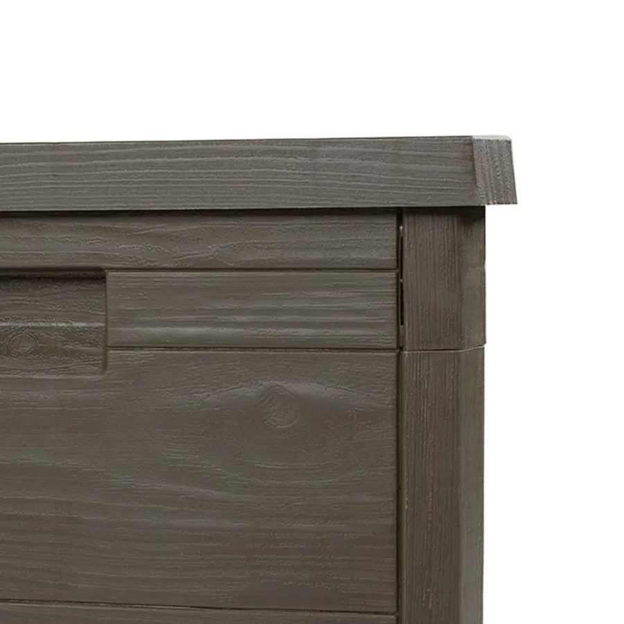 Boîte à coussins d'extérieur brun 77,5x44,5x53 cm polypropylène - 9