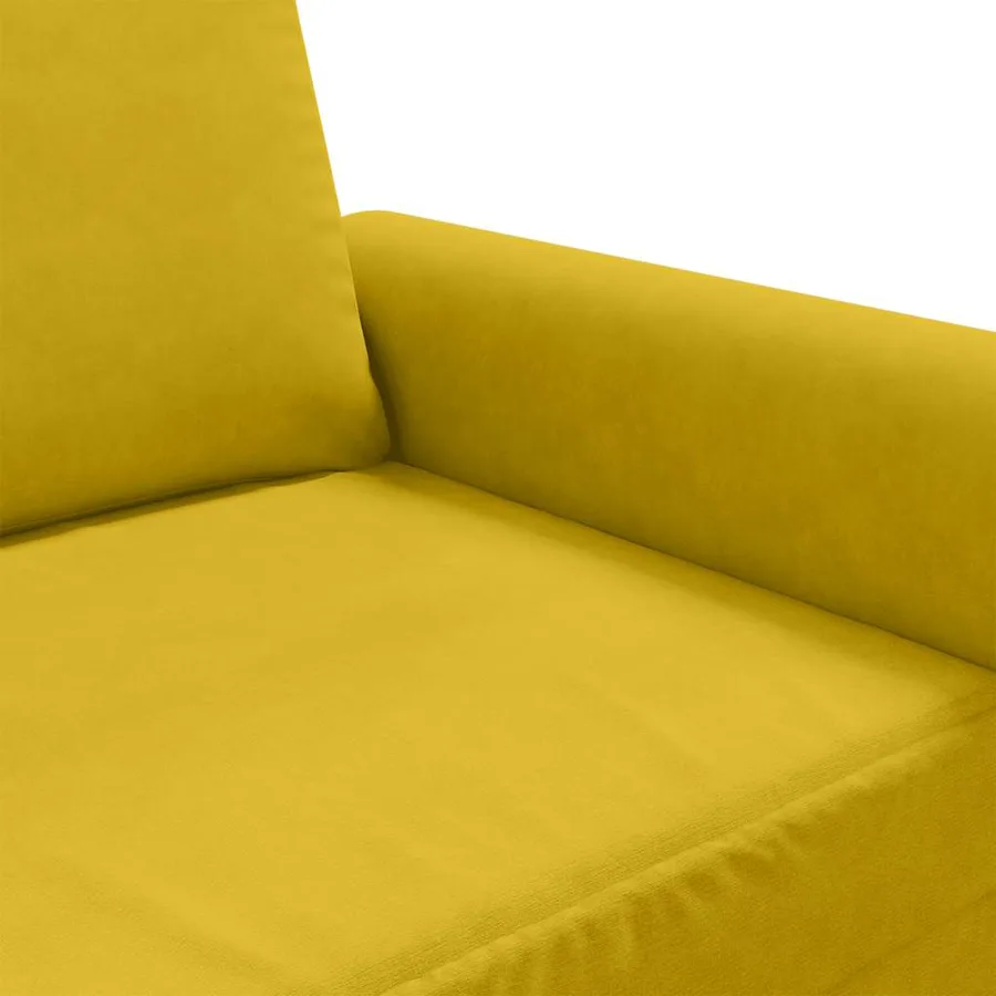 Fauteuil Jaune 60 cm Velours - 7
