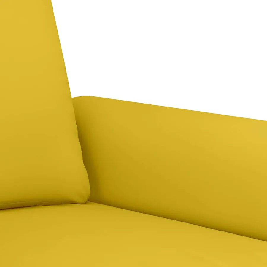 Ensemble de canapés 3 pcs avec coussins jaune velours - 7