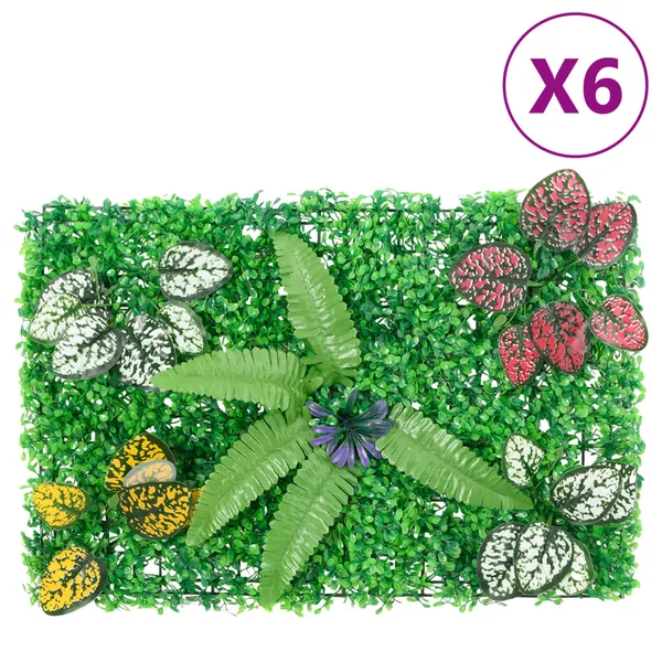 Clôture à plantes artificielles 6 pcs vert 40x60 cm