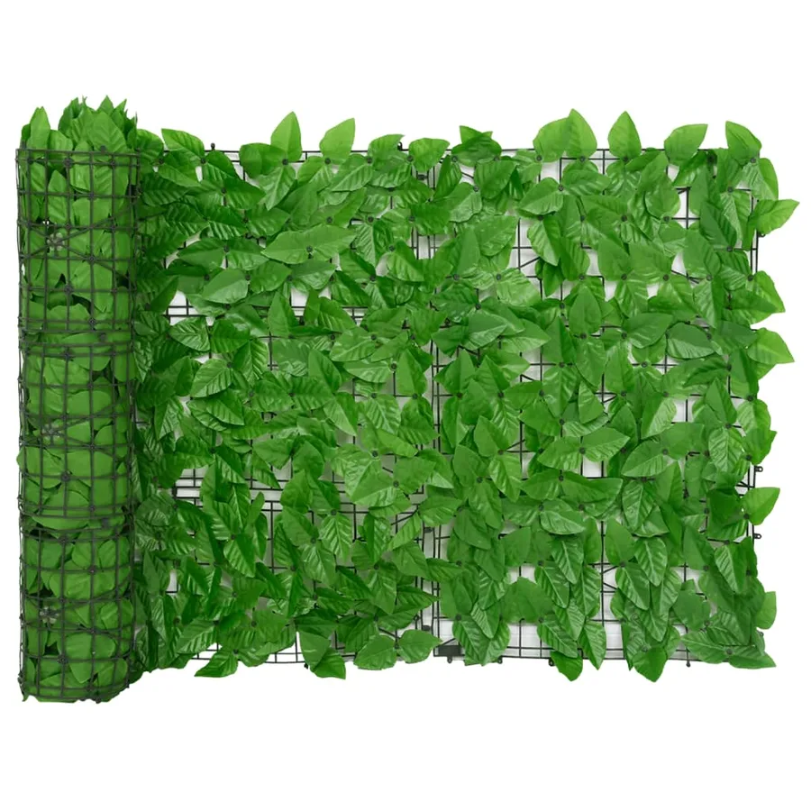 Écran de balcon avec feuilles vert 200x75 cm - 2