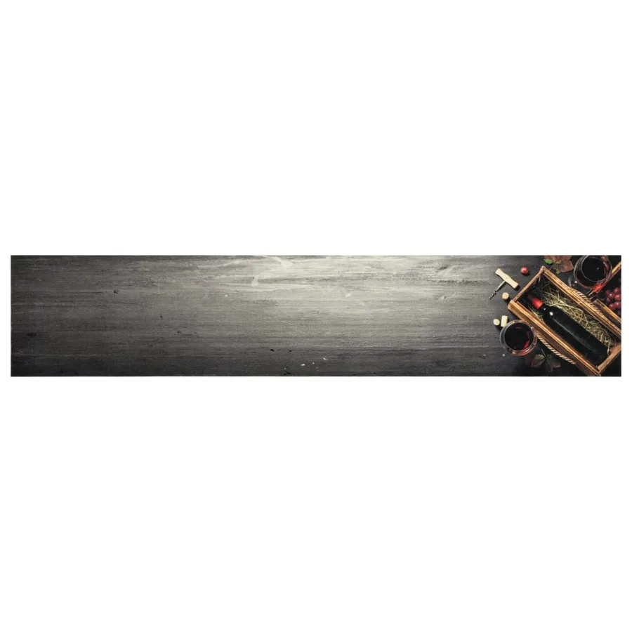 Tapis de cuisine lavable bouteille de vin 60x300 cm velours - 2