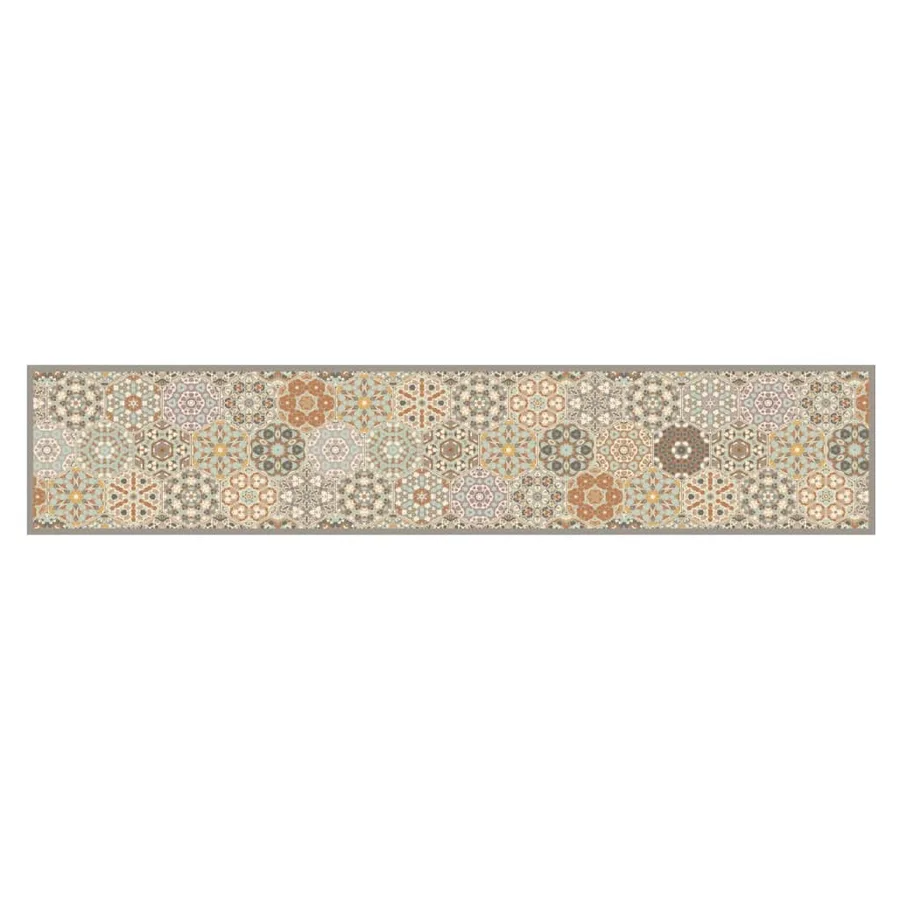 Tapis de cuisine lavable impression pastel hexagonale 60x300 cm - 2