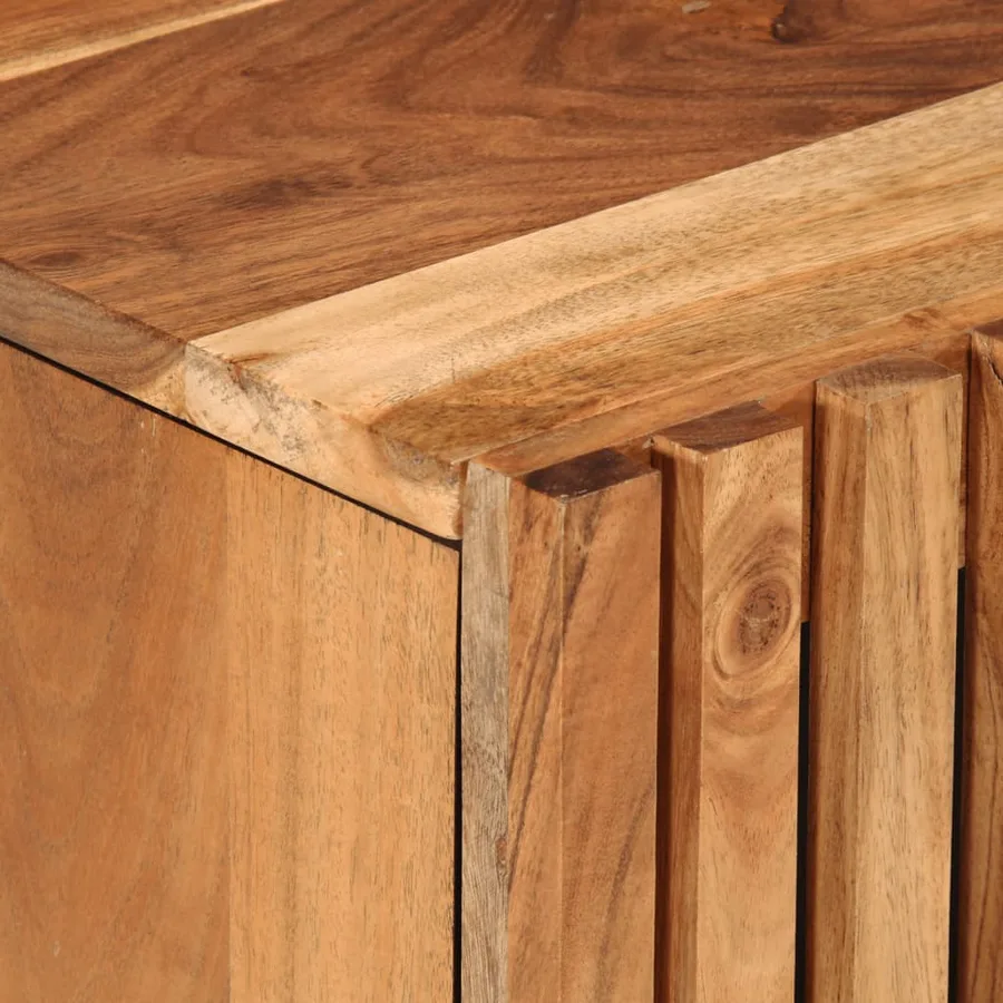 Ensemble de meubles de salle de bain 2 pcs bois massif d'acacia - 7
