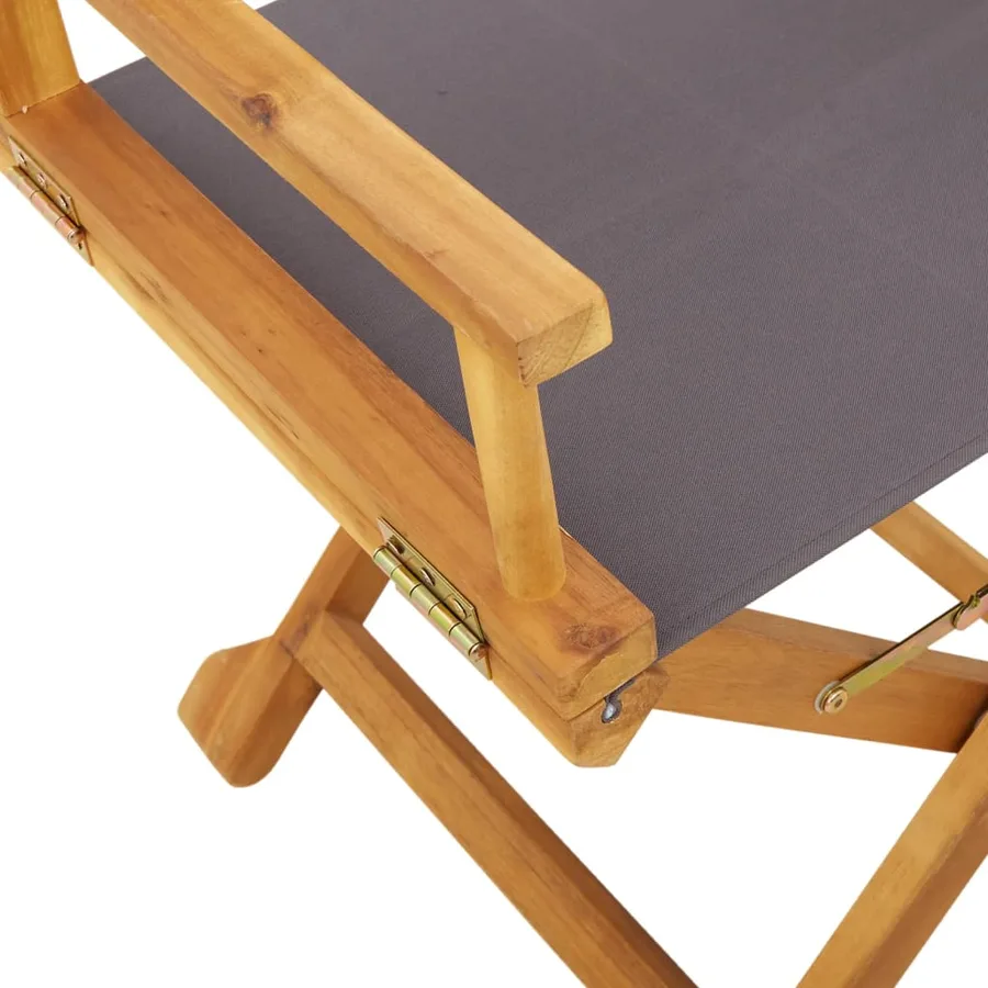 Chaises pliables de jardin lot de 6 gris foncé tissu - 8