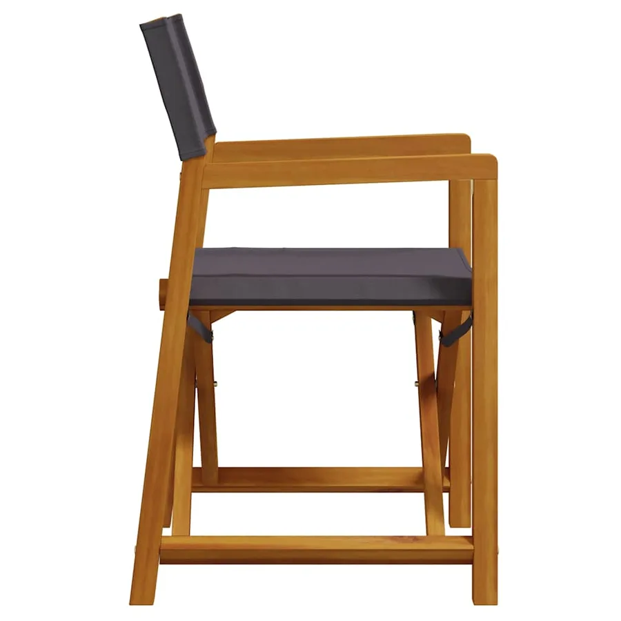 Chaises de réalisateur pliables lot de 2 gris foncé tissu - 5