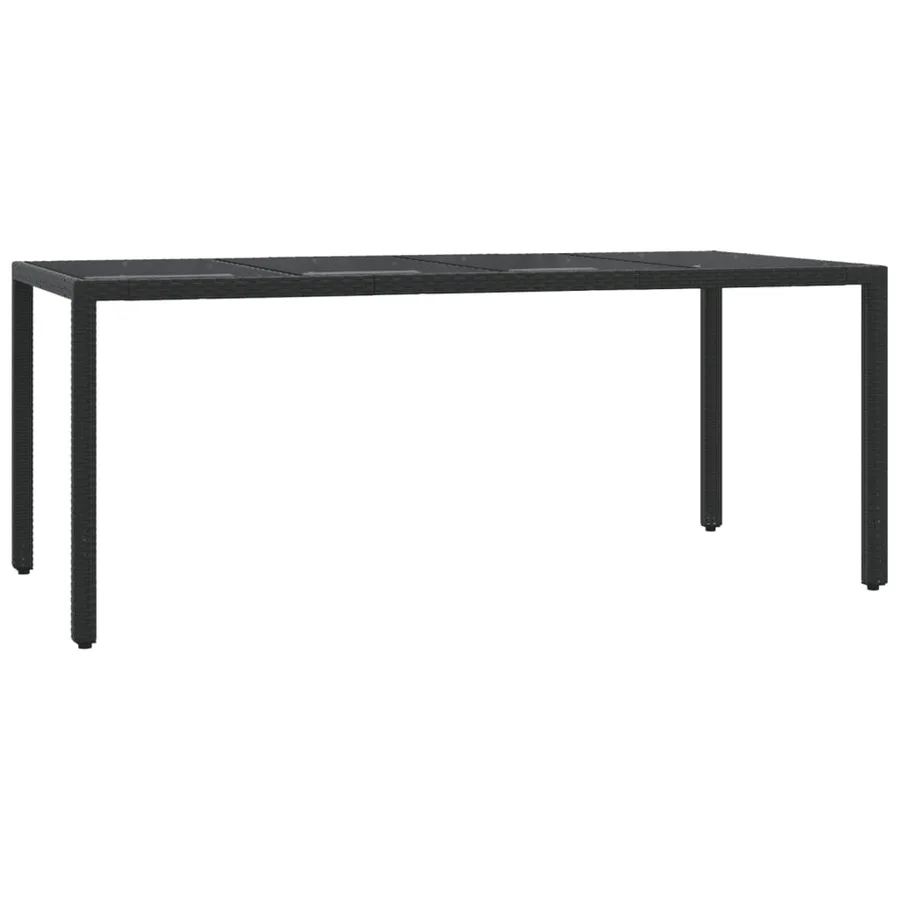 Ensemble à manger de jardin coussins 7pcs Noir Résine tressée - 4