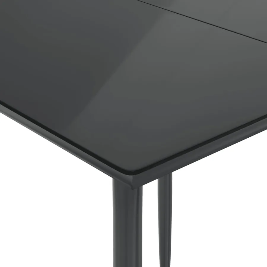 Ensemble à manger de jardin avec coussins 3 pcs Noir - 6