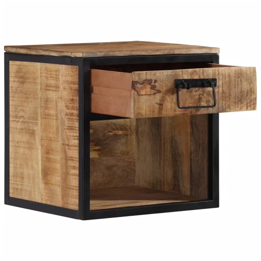 Table de chevet 40x35x40 cm bois de manguier massif - 2