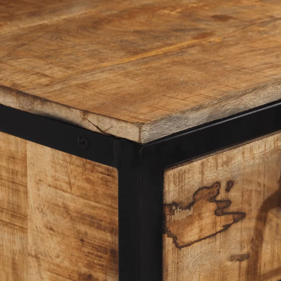 Table de chevet 40x35x40 cm bois de manguier massif - 7