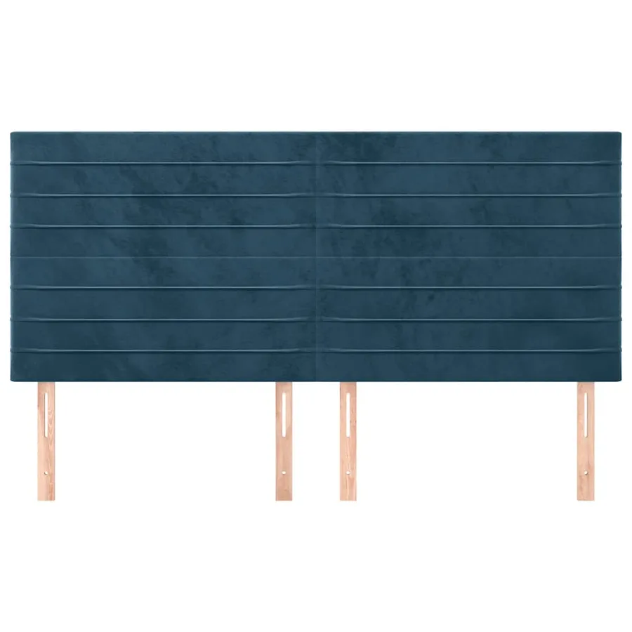 Tête de lit Bleu foncé 160 x 5 x 118/128 cm Velours - 3