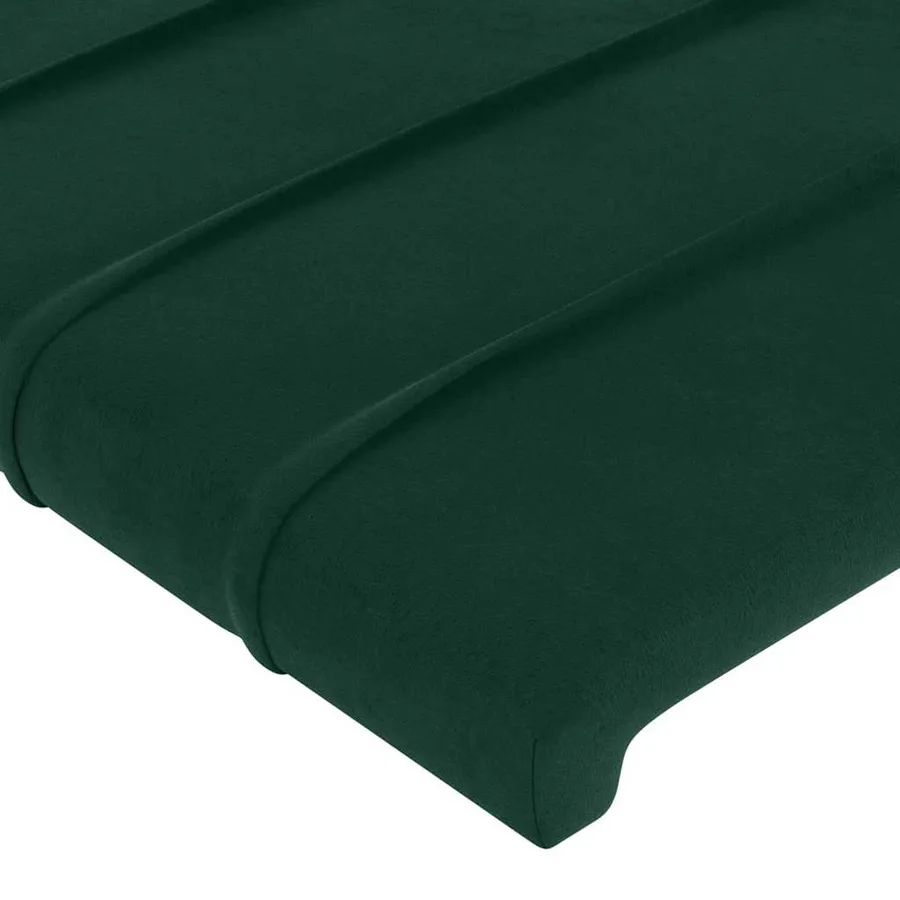 Tête de lit Vert foncé 80x5x118/128 cm Velours - 4