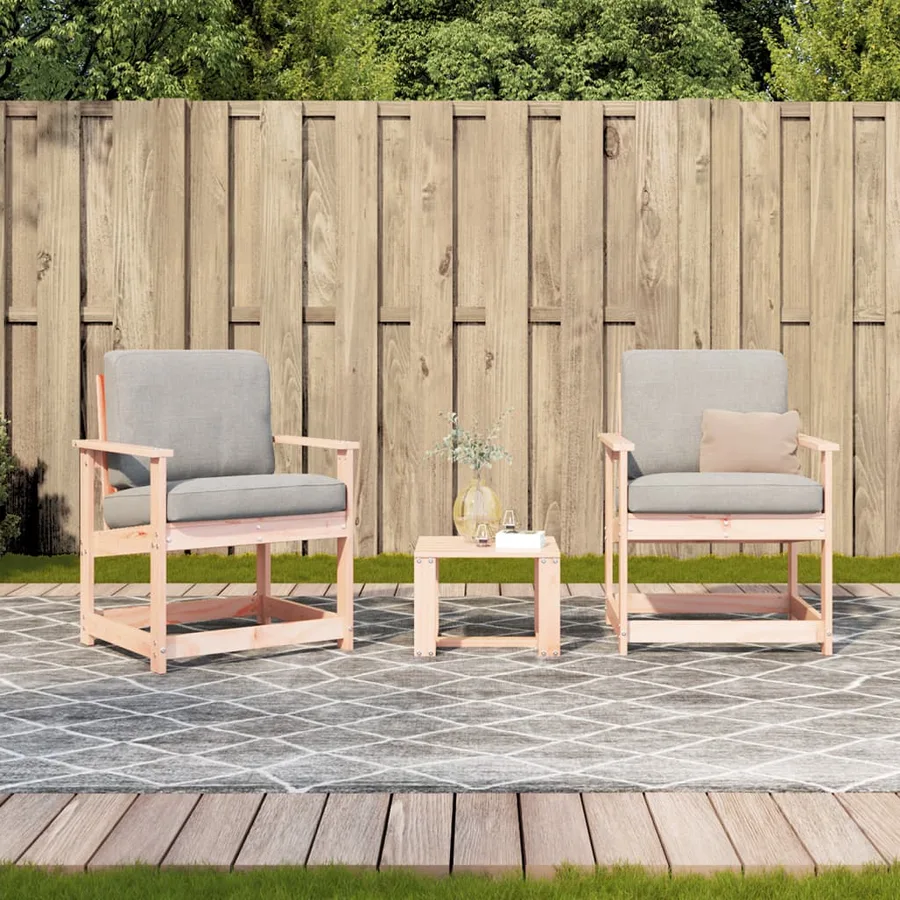 Salon de jardin 3 pcs bois massif douglas - 3