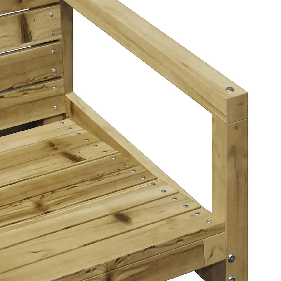 Salon de jardin 3 pcs bois de pin imprégné - 7