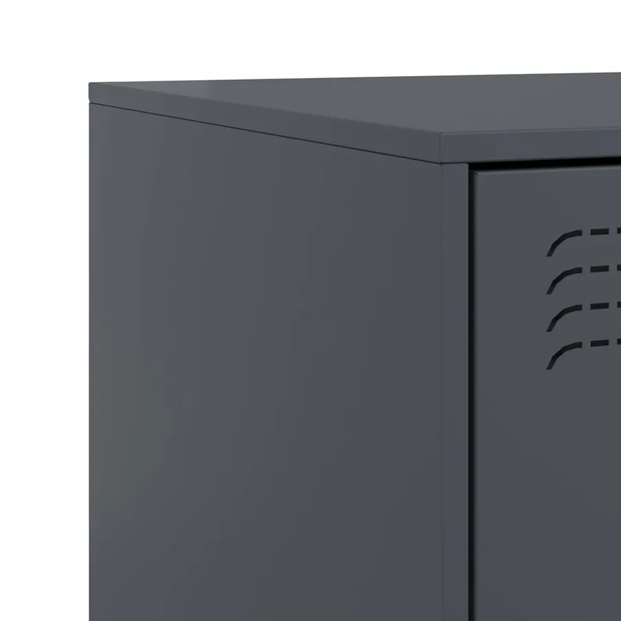 Tables de chevet 2 pcs anthracite 34,5x39x44 cm acier - 10