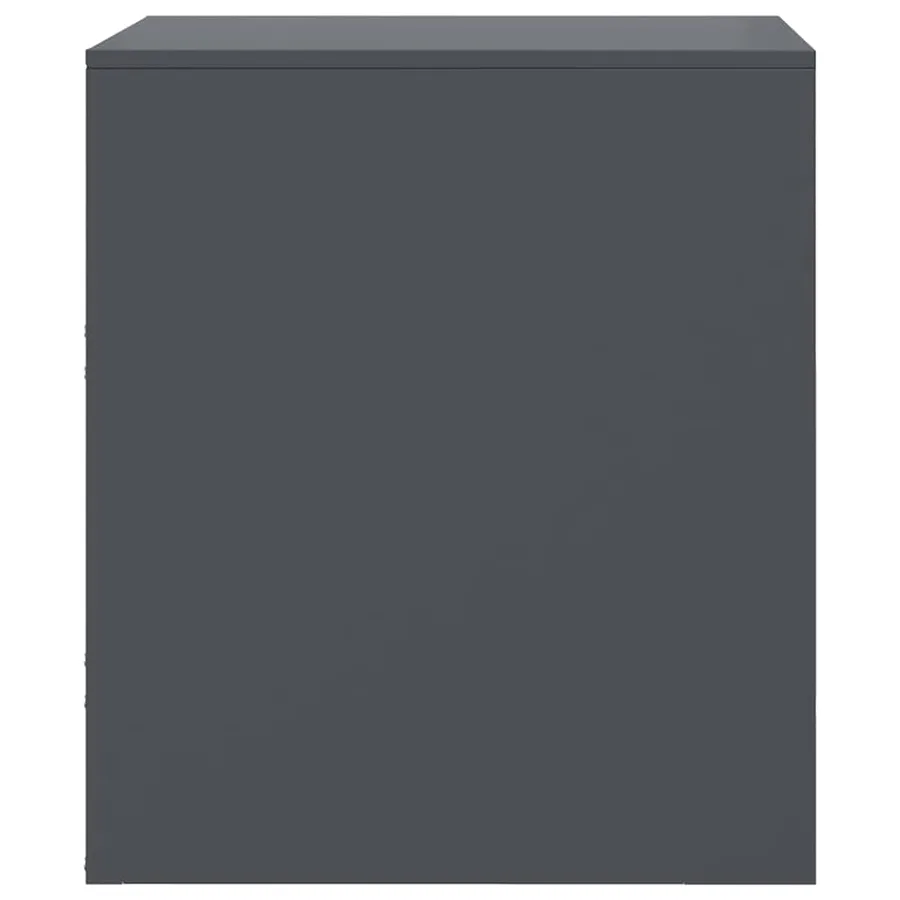 Tables de chevet 2 pcs anthracite 34,5x39x44 cm acier - 8