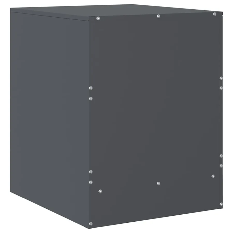 Tables de chevet 2 pcs anthracite 34,5x39x44 cm acier - 9