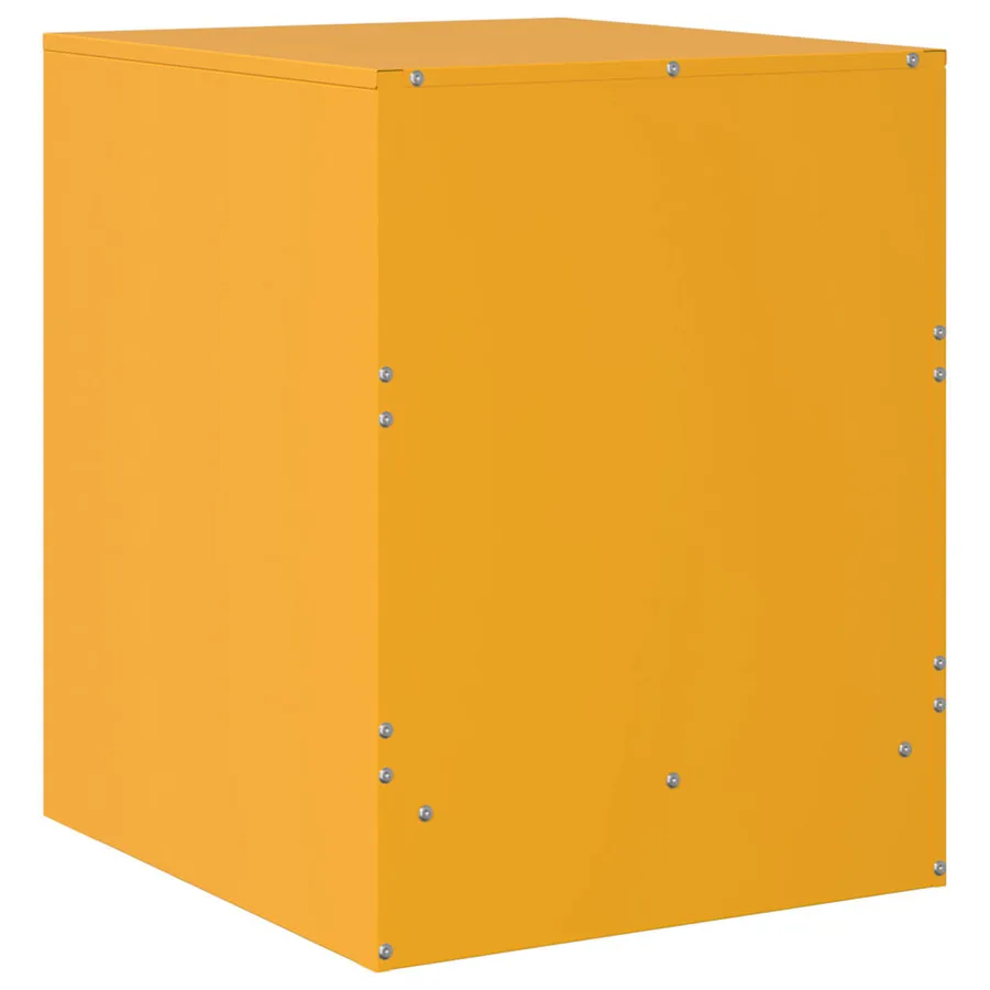 Tables de chevet 2 pcs jaune 34,5x39x44 cm acier - 9