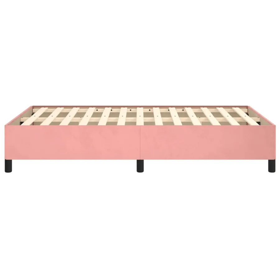 Cadre de lit sans matelas rose 120x190 cm velours - 6