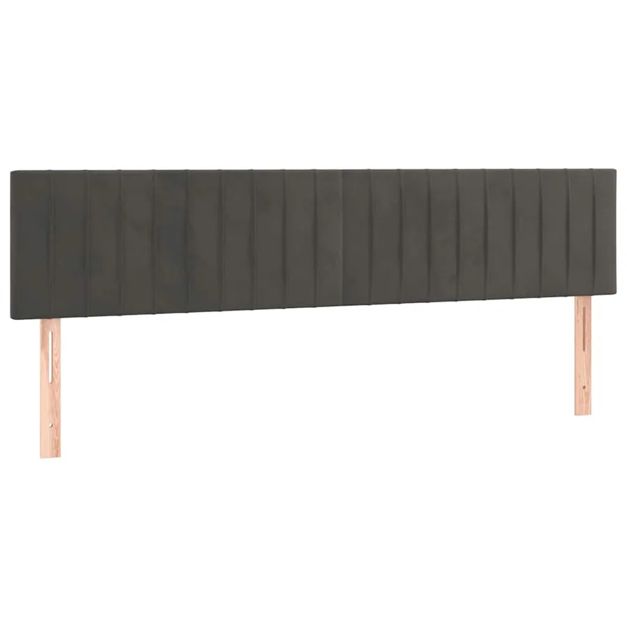 Sommier à lattes de lit et matelas gris foncé 120x190cm velours - 7