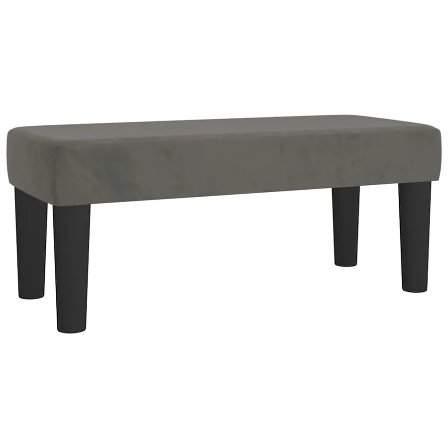 Sommier à lattes de lit et matelas gris foncé 120x190cm velours - 8
