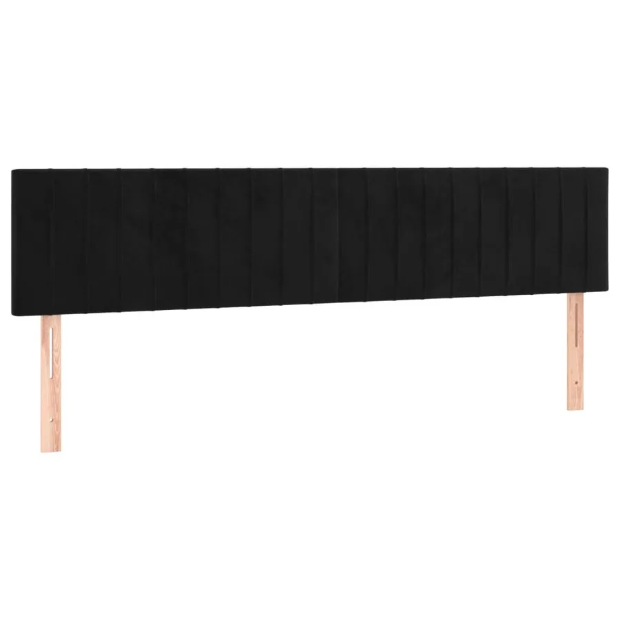 Sommier à lattes de lit et matelas LED noir 120x190 cm velours - 9