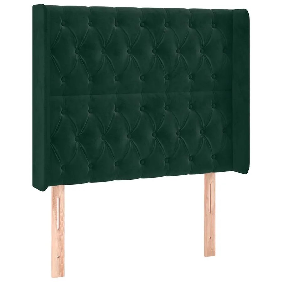 Sommier à lattes de lit matelas LED Vert foncé 90x200cm Velours - 7