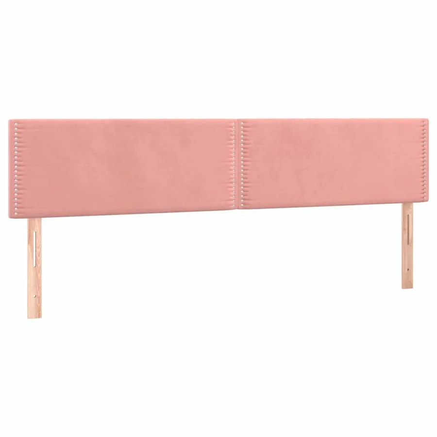 Sommier à lattes de lit avec matelas rose 120x190 cm velours - 7