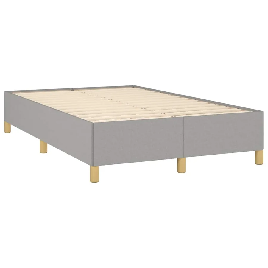 Cadre de lit sans matelas gris clair 120x190 cm tissu - 3
