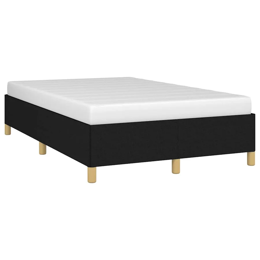 Cadre de lit sans matelas noir 120x190 cm tissu - 4