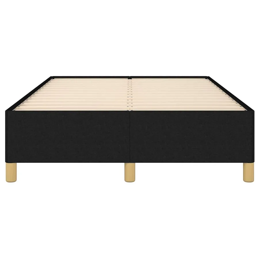 Cadre de lit sans matelas noir 120x190 cm tissu - 5