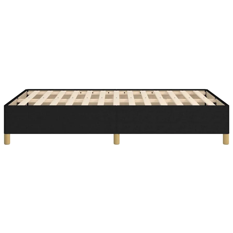 Cadre de lit sans matelas noir 120x190 cm tissu - 6