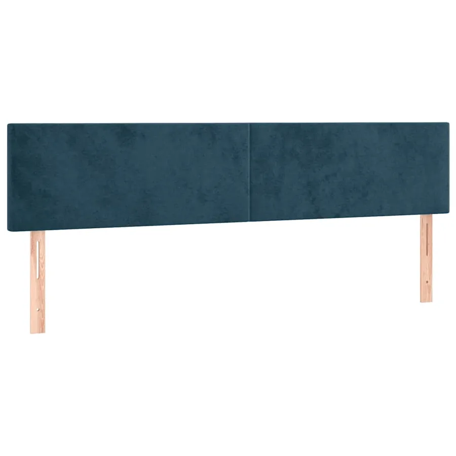 Sommier à lattes de lit et matelas bleu foncé 120x190cm velours - 7