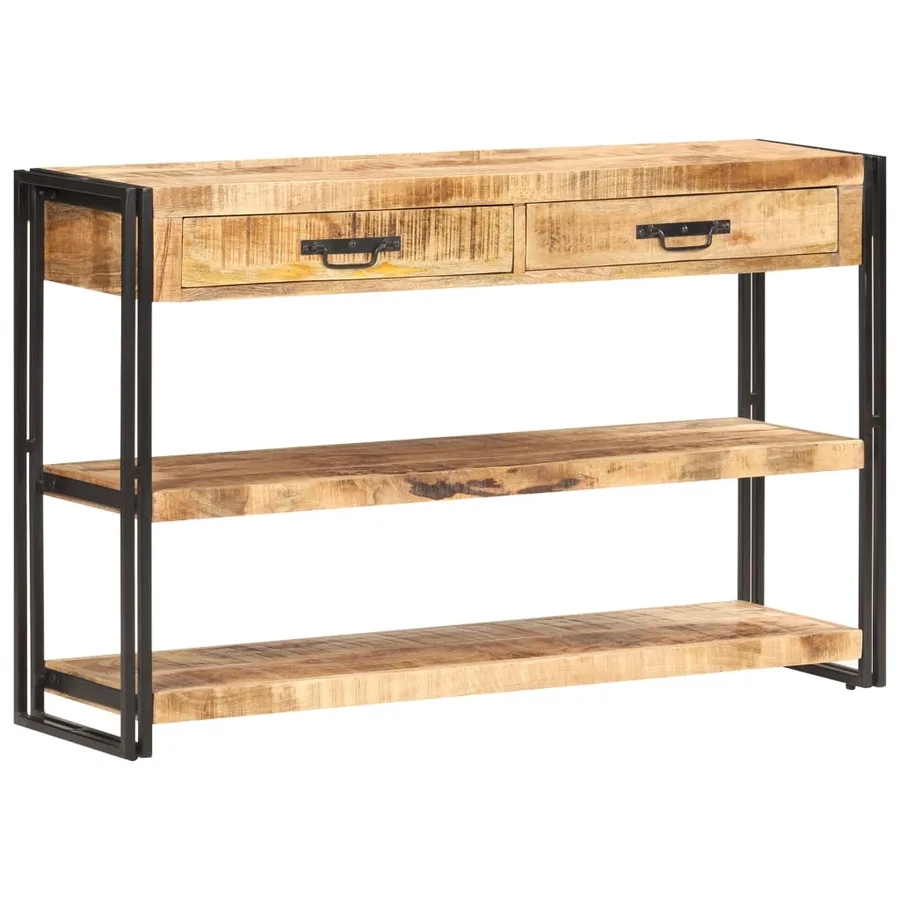 Buffet 120x30x75 cm Bois de manguier massif brut - 10