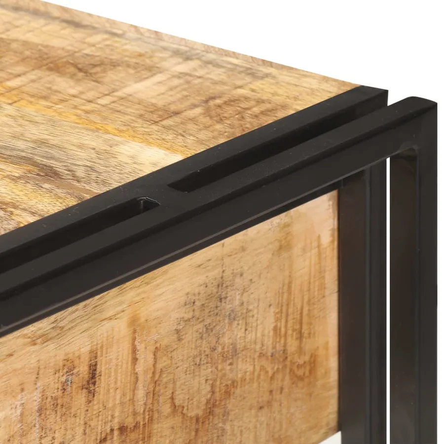 Buffet 120x30x75 cm Bois de manguier massif brut - 6