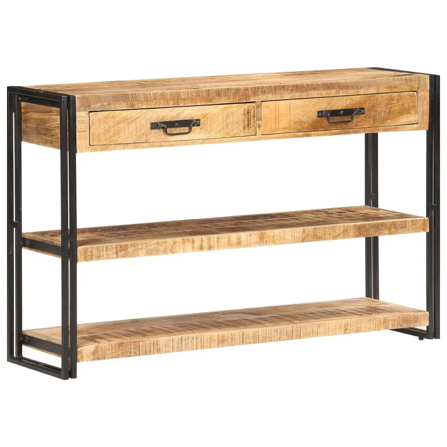 Buffet 120x30x75 cm Bois de manguier massif brut - 9