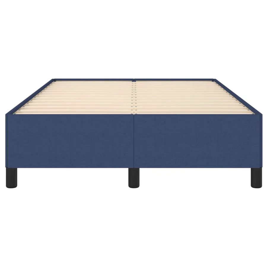 Cadre de lit sans matelas bleu 120x190 cm tissu - 5